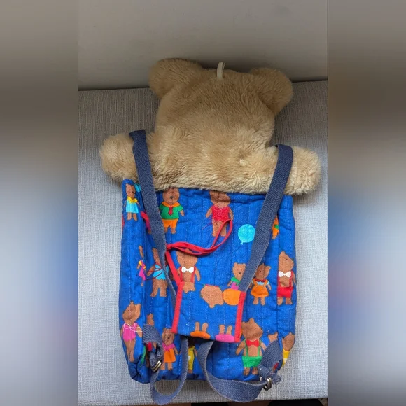 Colorful Bear Print Backpack - Picture 2 of 4